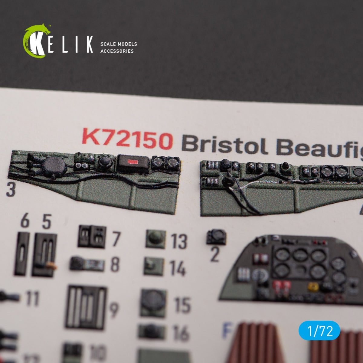KELIK K72150 Bristol Beauhfighter TF.X - décalcomanies 3D intérieures pour maquette Airfix au 1/72 – immagine 3