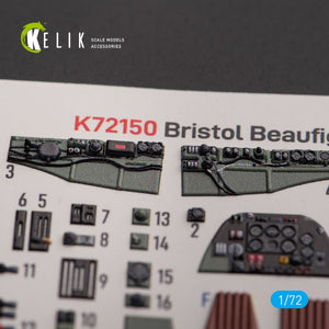 KELIK K72150 Bristol Beauhfighter TF.X - décalcomanies 3D intérieures pour maquette Airfix au 1/72 – immagine 3