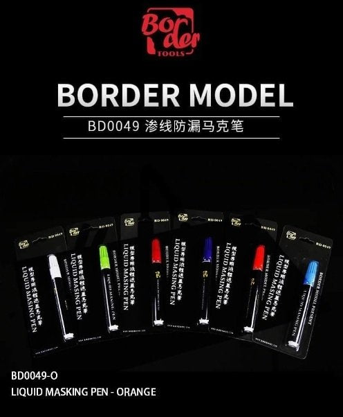 Stylo de masquage liquide Border Model BD0049-O - Orange 