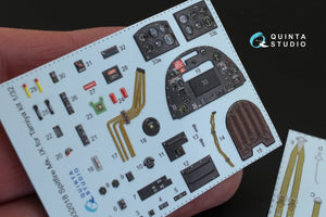 Intérieur du Spitfire Mk.IX imprimé en 3D et coloré sur papier décalcomanie Quinta Studio QD32018 (pour maquette Tamiya) au 1/32 – immagine 5