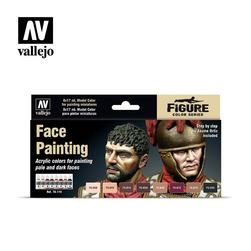 Coffret de maquillage Vallejo 70119, 8 x 17 ml