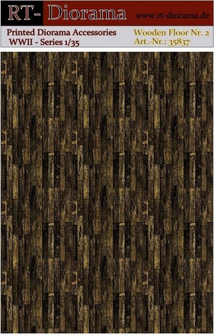 Accessoires imprimés RT-Diorama 35837 : Plancher en bois n° 2 1/35