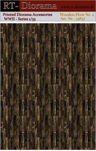 Accessoires imprimés RT-Diorama 35837 : Plancher en bois n° 2 1/35