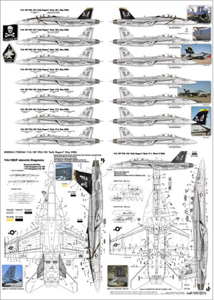 HobbyDecal AL48002V1 F/A-18F VFA-103 Jolly Rogers Mai 2006 1/48 – immagine 2