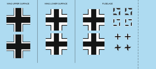 Insignes nationaux du Bf 109F-2 Eduard D48043 EDUARD 1/48