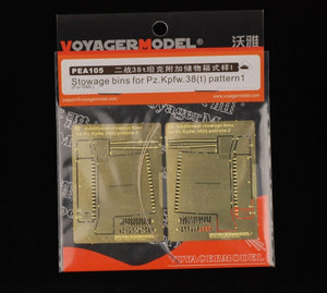 Coffres de rangement Voyager modèle PEA105 pour Pz.Kpfw.38(t) modèle 1 (pour DRAGON 6290) 1/35