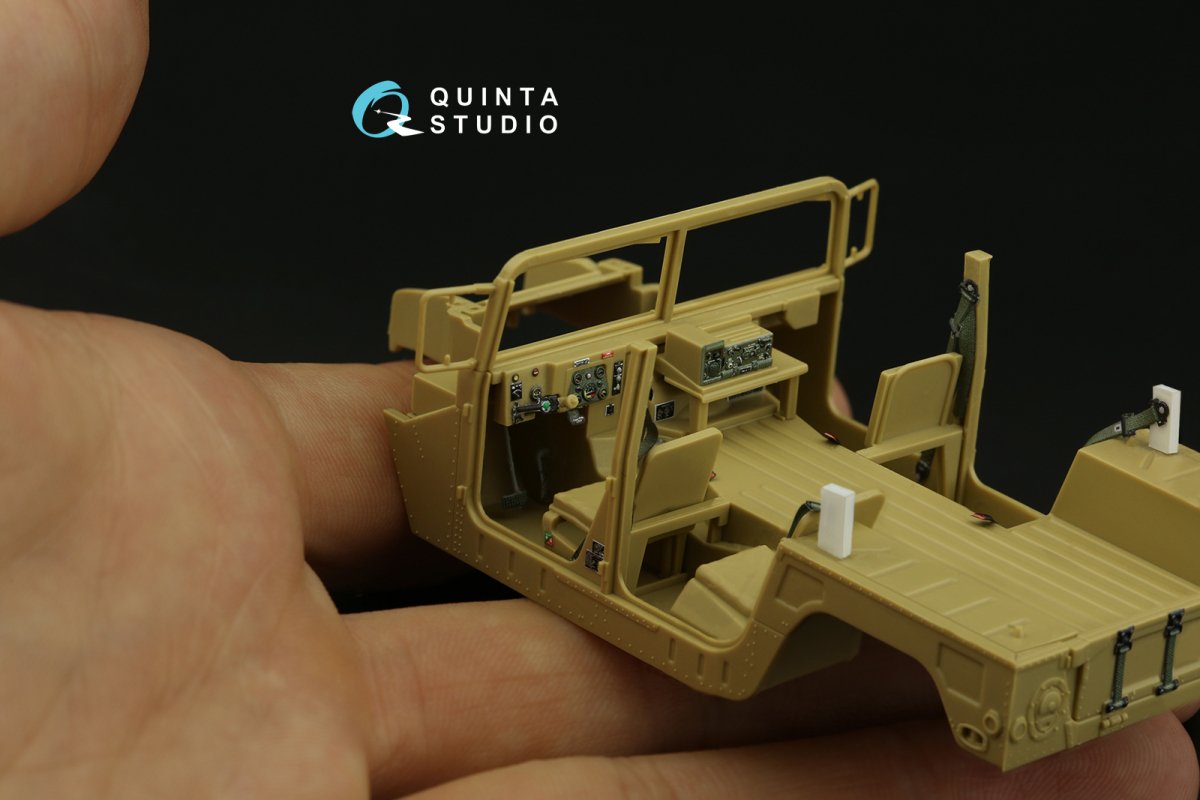 Intérieur imprimé en 3D et coloré sur papier décalcomanie Quinta Studio QD48310 pour la famille HUMVEE (Tamiya) au 1/48 – image 9