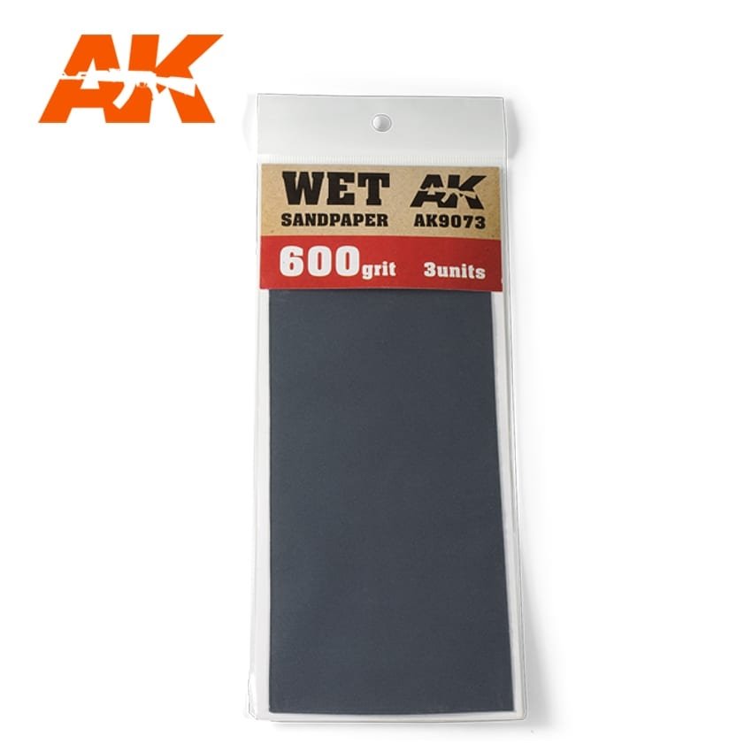 Papier de verre humide AK Interactive AK9073, grain 600