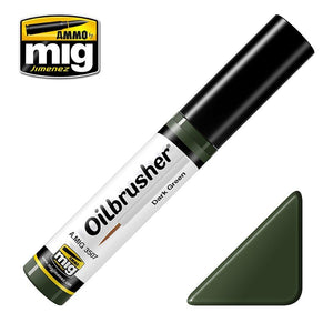 AMMO de Mig Jimenez 3507 Oilbrusher VERT FONCÉ - peinture à l&amp;#39;huile avec pinceau
