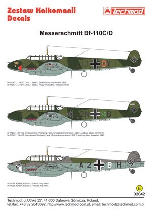 Techmod 32042 - Messerschmitt Bf 110C/D 1/32 – imagen 2