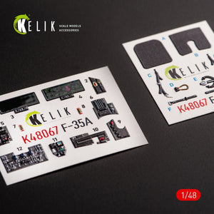 Décalcomanies 3D intérieures KELIK K48067 pour maquette Tamiya au 1/48
