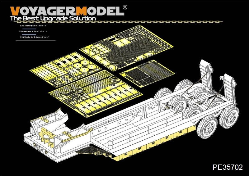 Maquette Voyager PE35702 Remorque américaine M15 de la Seconde Guerre mondiale (pour TAMIYA 35230) 1/35