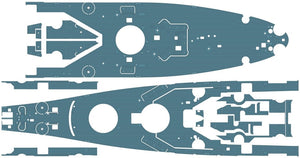 Pontos 37034FB USS BB-63 Missouri 1945 Ensemble de détails avancés pour maquette Hobbyboss (pont en bois teinté bleu 20B) 1/350 – image 34