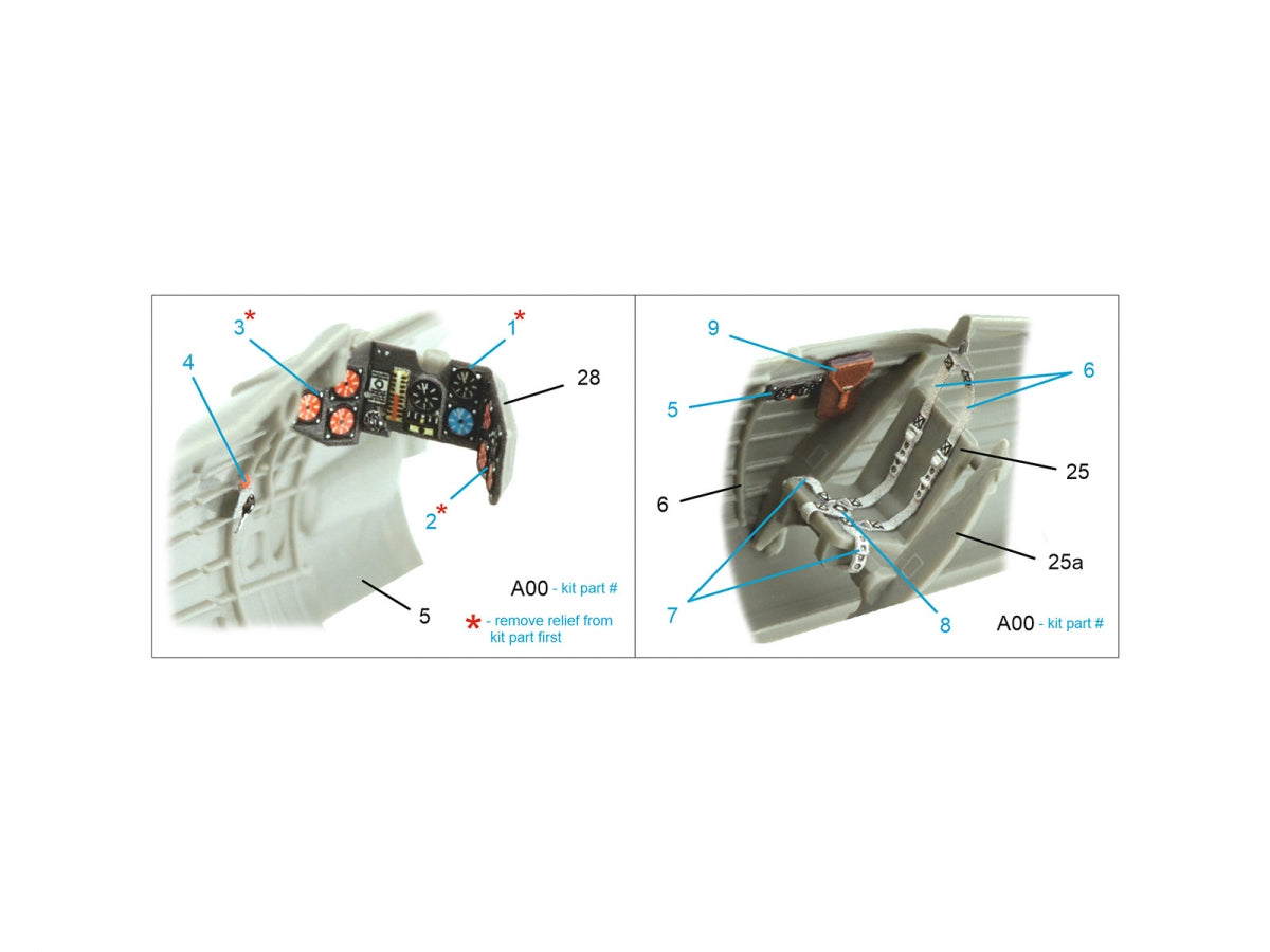 Intérieur coloré imprimé en 3D sur papier décalcomanie Quinta Studio QD72132 PZL P.7a (Arma Hobby) 1/72 – Bild 2