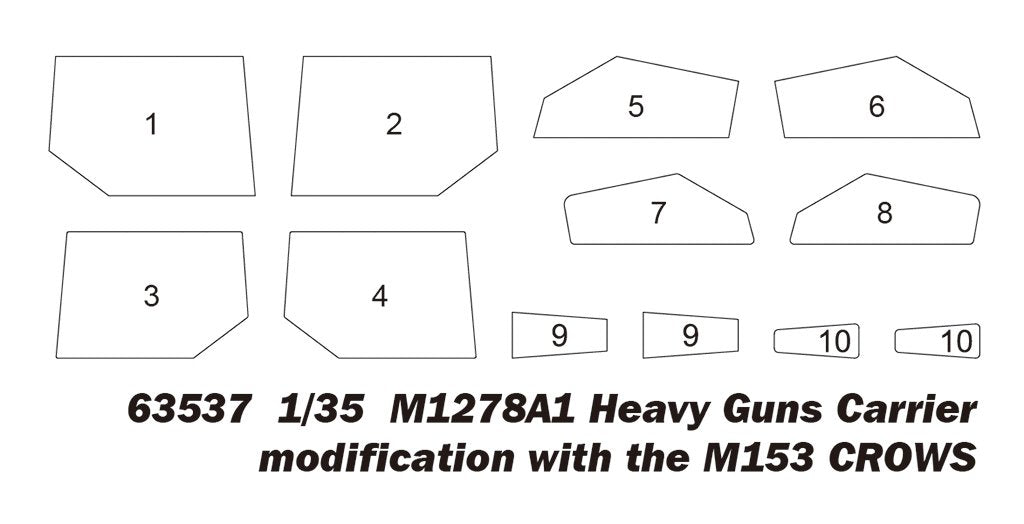 J&amp;#39;adore le kit 63537 M1278A1 modifié pour transporter des canons lourds avec le M153 CROWS au 1/35 – Bild 3