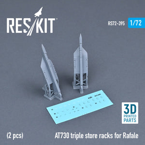 RESKIT RS72-0395 AT730 RANGEMENTS TRIPLES POUR RAFALE (2 PIÈCES) (IMPRIMÉ EN 3D) 1/72  – immagine 2