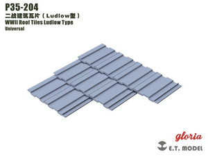 Tuiles de toit ET Model P35-204 de la Seconde Guerre mondiale, type Ludlow, échelle 1/35