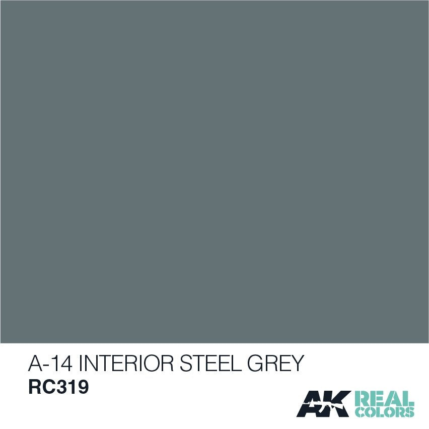 AK Interactive RC319 A-14 INTÉRIEUR GRIS ACIER 10ML – immagine 2