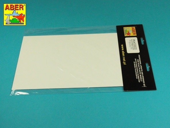 Aber PS-4 White polystyrene plates 195 x 315 x 1.00 mm x 2 pcs.