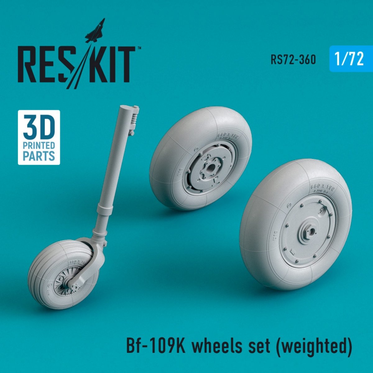 RESKIT RS72-0360 BF-109K JEU DE ROUES (LESTÉES) 1/72