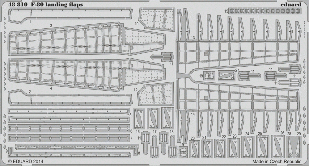 Volets d&amp;#39;atterrissage Eduard 48810 F-80 HOBBY BOSS 1/48