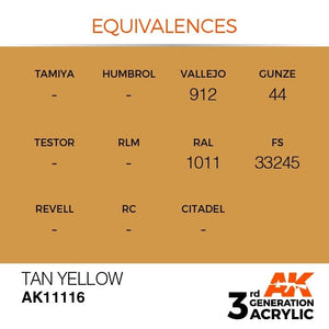 AK Interactive AK11116 TAN YELLOW – STANDARD 17ml – zdjęcie 3