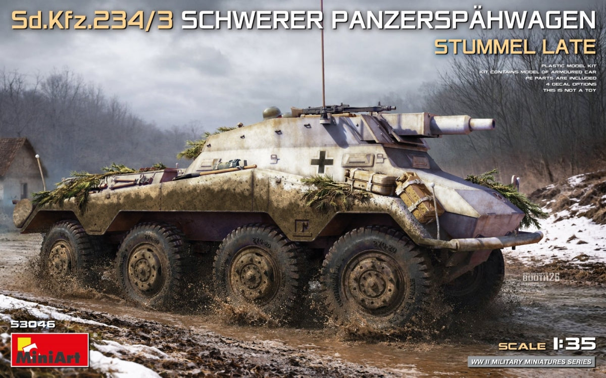 MiniArt 53046 Sd.Kfz.234/3 SCHWERER PANZERSPÄHWAGEN. STUMMEL LATE 1/35