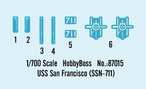 Hobby Boss 87015 USS San Francisco (SSN-711) 1/700 – imagen 4