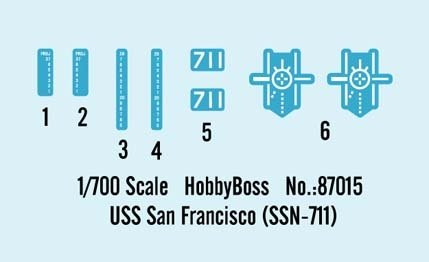 Hobby Boss 87015 USS San Francisco (SSN-711) 1/700 – imagen 4