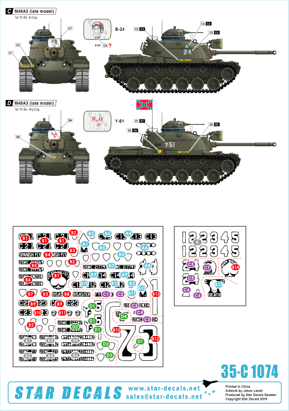Star Decals 35-C1074 M48A3 Modèle tardif 1/35 – image 2