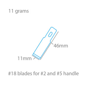 Lames de burinage Modelcraft PKN2718 n° 18 x 5 pour manches n° 2 ou n° 5 – image 2