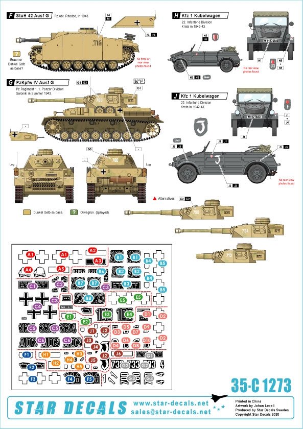 Star Decals 35-C1273 Balkans Seconde Guerre mondiale n° 4 1/35 – immagine 2