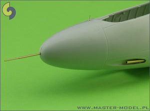 Master AM-32-041 He-162 Salamander - ensemble d&amp;#39;armement et de détails (embouts de canon MG 151, indicateur de train d&amp;#39;atterrissage avant et tube Pitot) (1/32)  – immagine 5