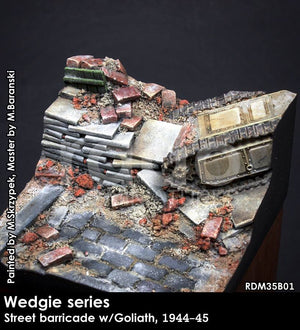 RADO Miniatures RDM35B01 Barricade de rue avec Goliath, 1944-45, échelle 1/35