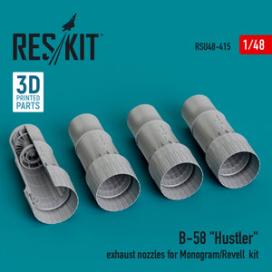 RESKIT RSU48-0415 B-58 &amp;quot;Hustler&amp;quot; exhaust nozzles for Monogram/Revell kit (3D Printed) 1/48