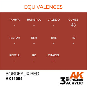 AK Interactive AK11094 ROUGE DE BORDEAUX – STANDARD 17 ml – immagine 3