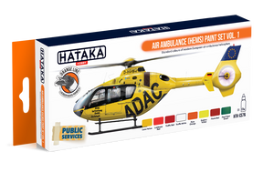 Kit de peinture Hataka HTK-CS76 pour ambulance aérienne (HEMS), volume 1 (8 x 17 ml)
