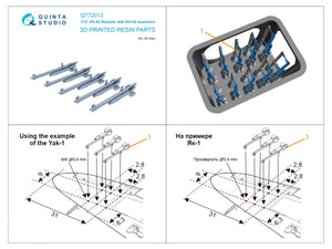 Quinta Studio QT72013 Roquettes RS-82 avec lanceurs RO-82, 10 pièces (tous kits) 1/72 – Bild 5