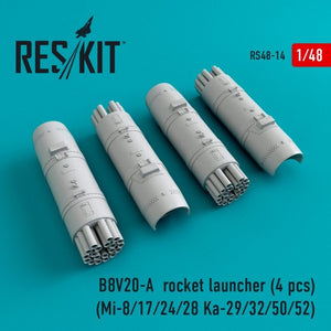 Lance-roquettes RESKIT RS48-0014 B8V20-A (4 pièces) 1/48