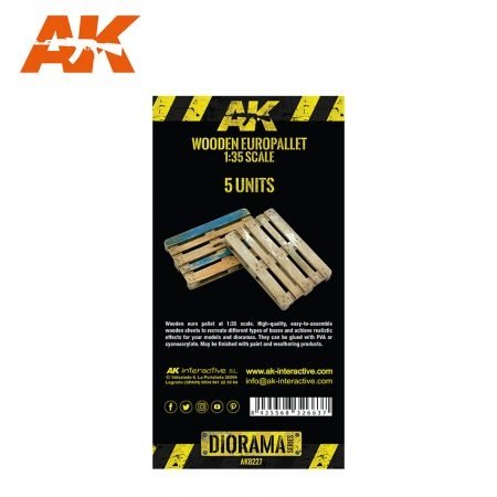 AK Interactive AK8227 EUROPALLET EN BOIS DÉCOUPÉ AU LASER (5 UNITÉS) – image 3