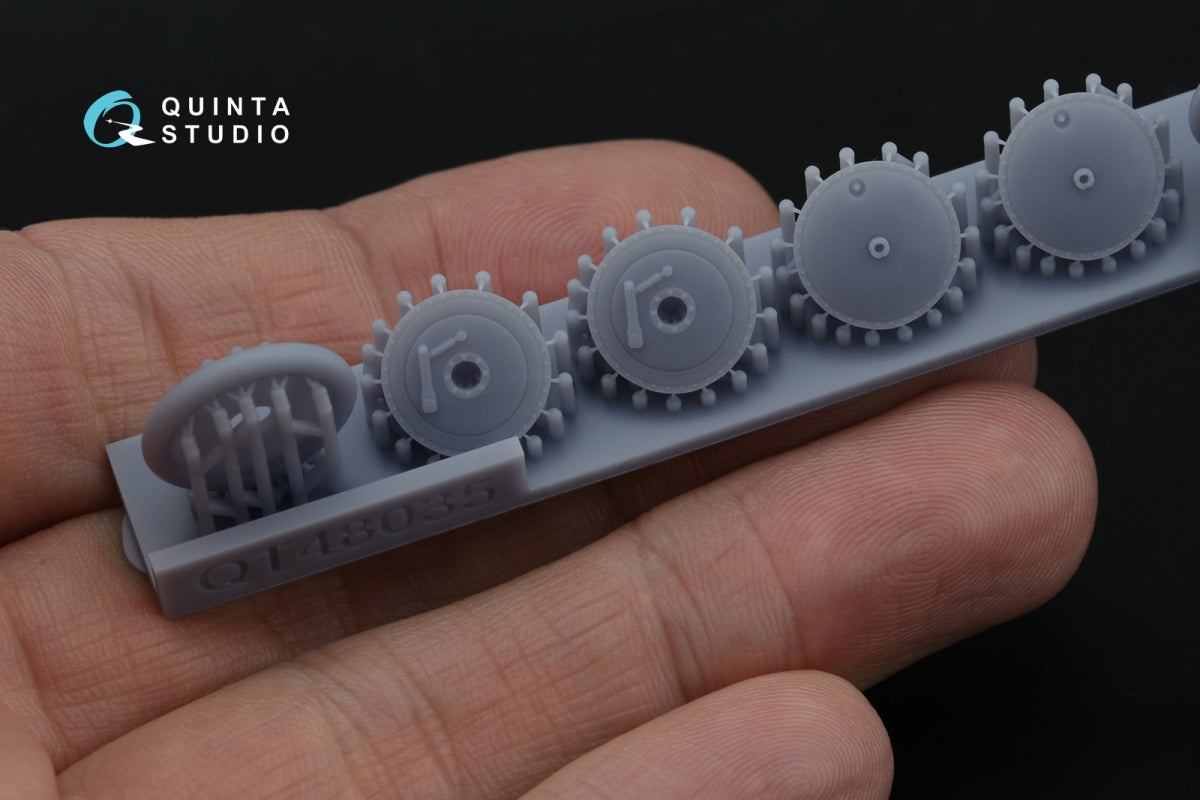 Roues Quinta Studio QT48035 I-16 (premier modèle) avec moyeux séparés et pneus lestés (tous les kits) 1/48 – image 6