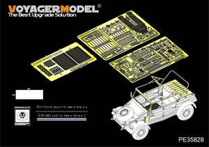 Voyager Model PE35828 WWII German Kubelwagen Type 82（For HERO 35002） 1/35