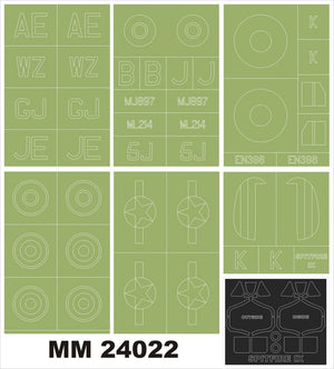 Montex MM24022 SITFIRE IX pour AIRFIX A17001 1/24