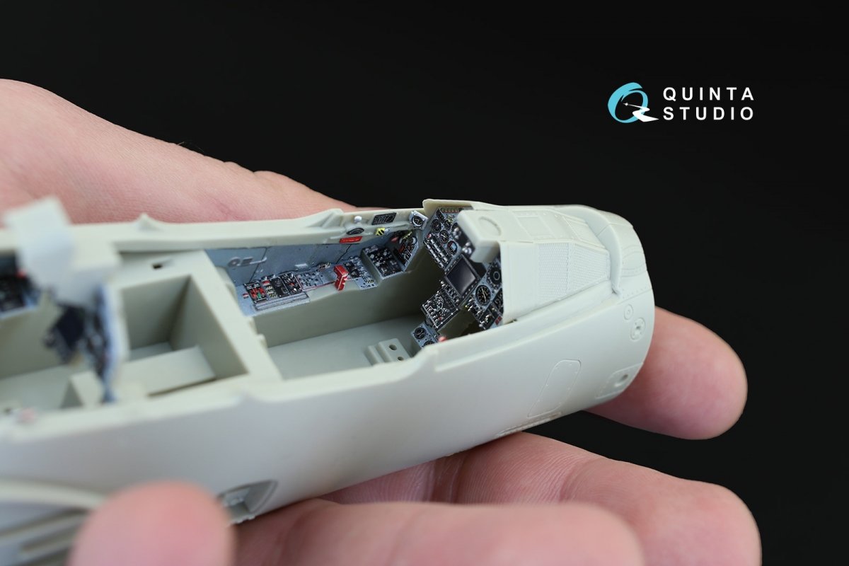 Intérieur imprimé en 3D et coloré sur papier décalcomanie Quinta Studio QD32011 Mirage 2000B (pour maquette Kitty Hawk) 1/32 – imagen 11