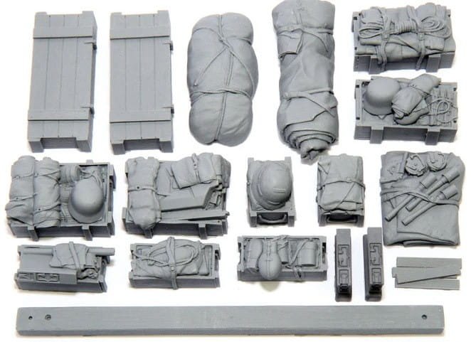 Das Werk DWA028 Ensemble de rangement pour char allemand #B 1/16