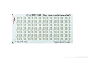 Eduard 3DL53011 Portes étanches de la Royal Navy Seconde Guerre mondiale SPACE 1/350