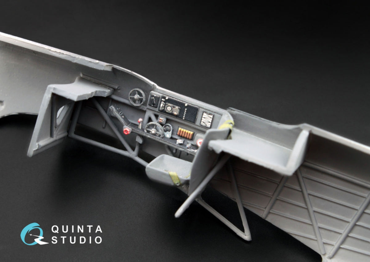 Intérieur imprimé en 3D et coloré sur papier décalcomanie pour le Yak-1B (fin de production) de Quinta Studio QD48004 (compatible avec tous les kits) à l&amp;#39;échelle 1/48.  – image 12