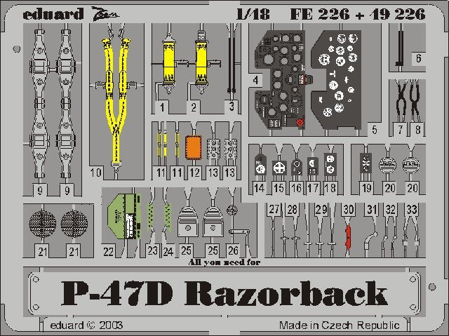 Eduard FE226 P-47D-20 1/48 Tamiya
