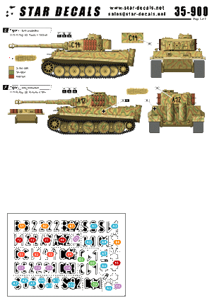 Star Decals 35-900 Tigres de Grossdeutschland 1/35 – Bild 2