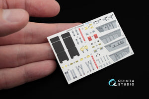 Intérieur imprimé en 3D et coloré sur papier décalcomanie Quinta Studio QD48032 F-16D (pour maquette Hasegawa) 1/48 – image 5